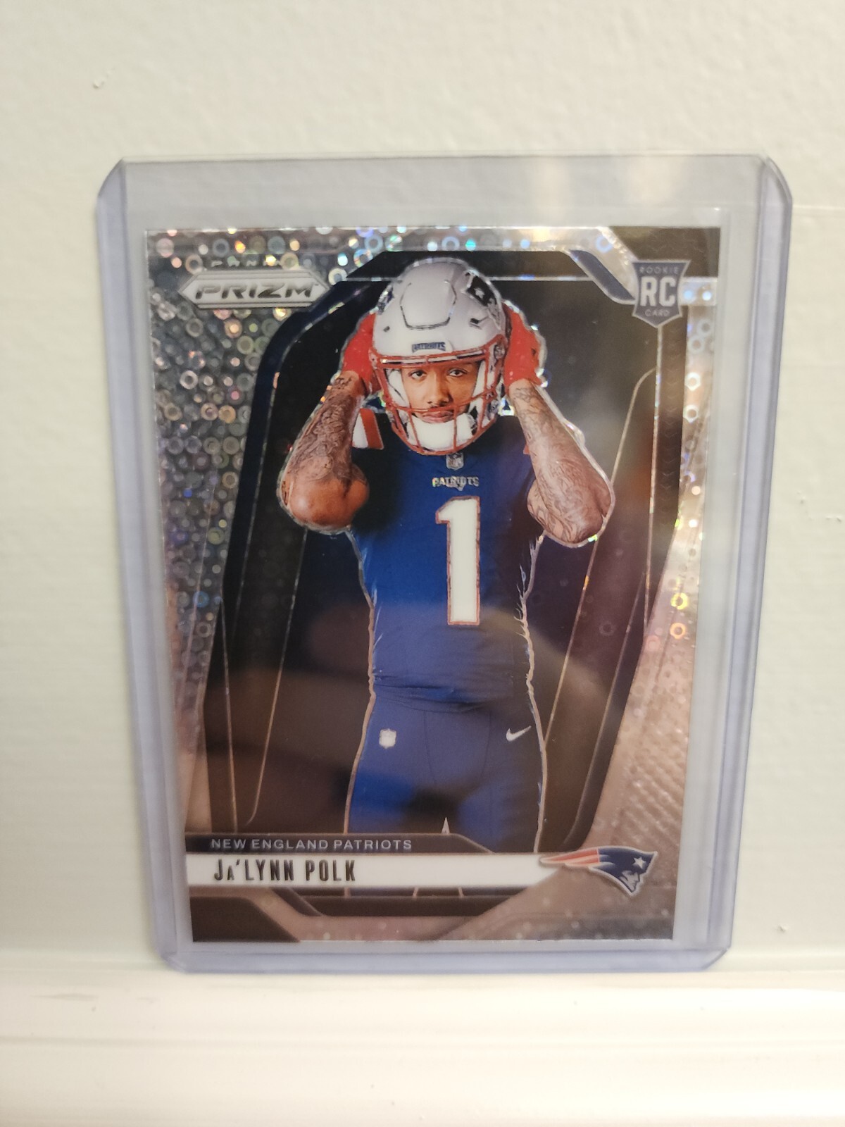 2024 Prizm Ja'Lynn Polk RC Silver Disco SP Variation #15 New England Patriots