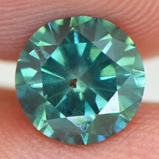 Round Shape Diamond Fancy Green Color SI1 Loose Certified Enhanced 1.01 Carat