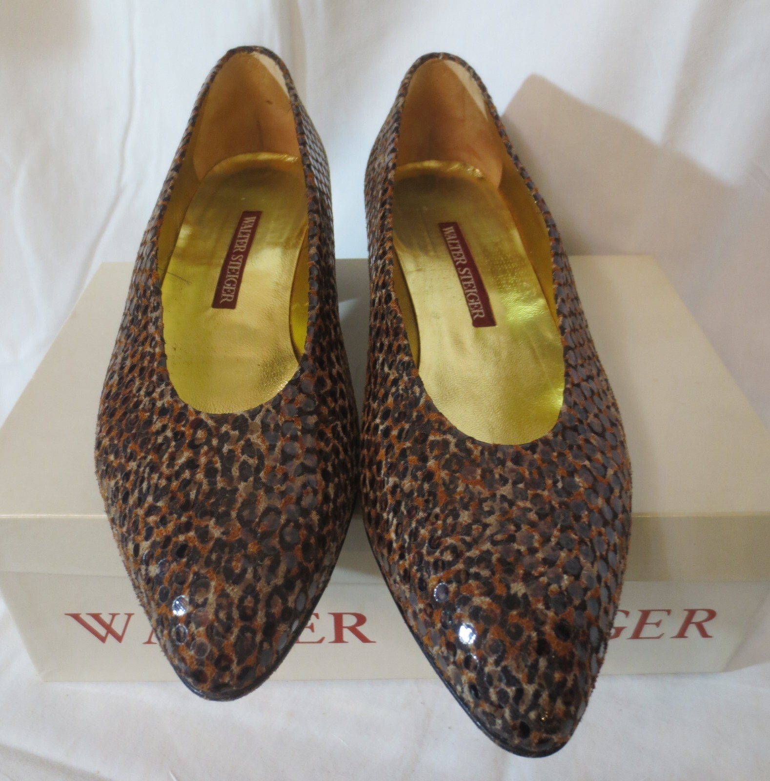 Walter Steiger Leather Leopard pattern Snake Skin… - image 1