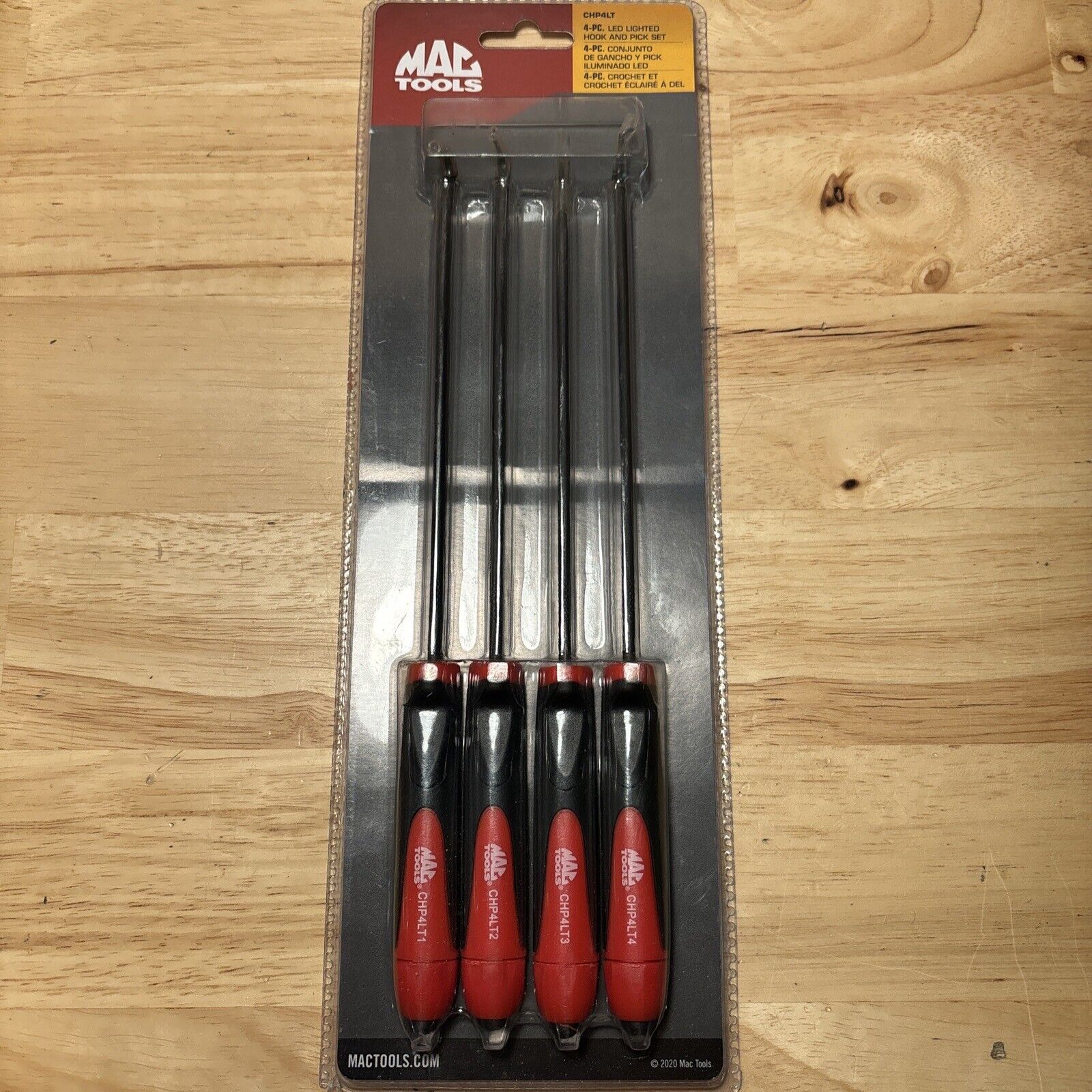 Mac Tools 4 Piece Hook and Pick Set With Led Lights On Each CHP4LT