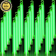 Sotiff 48 Pcs Bright 6 Inch Large Glow Sticks Bulk Light Stick Green Emergenc...