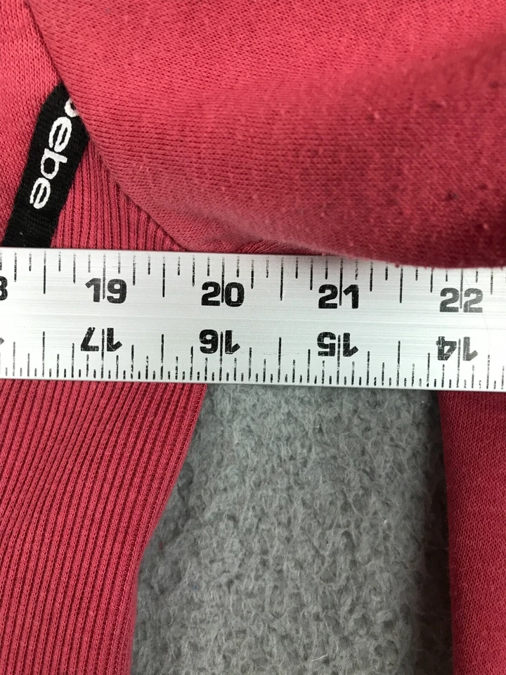 BEBE Sport Mujer Manga Larga Rosa Polar Sudadera con Capucha Talla M Foto 2 de 4