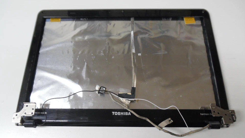 Tapa de cubierta LCD de 15,6" con bisel bisagras y cables para Toshiba Satellite A665-S6059 Foto 3 de 4