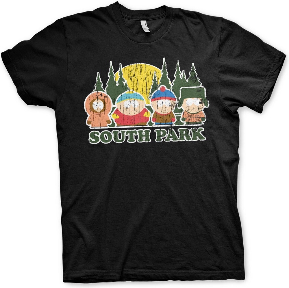 Потертая футболка South Park черного цвета 5490₽