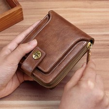 Vintage Men's Wallet Sport Leather High Quality New Design Zipper Clutch Purse