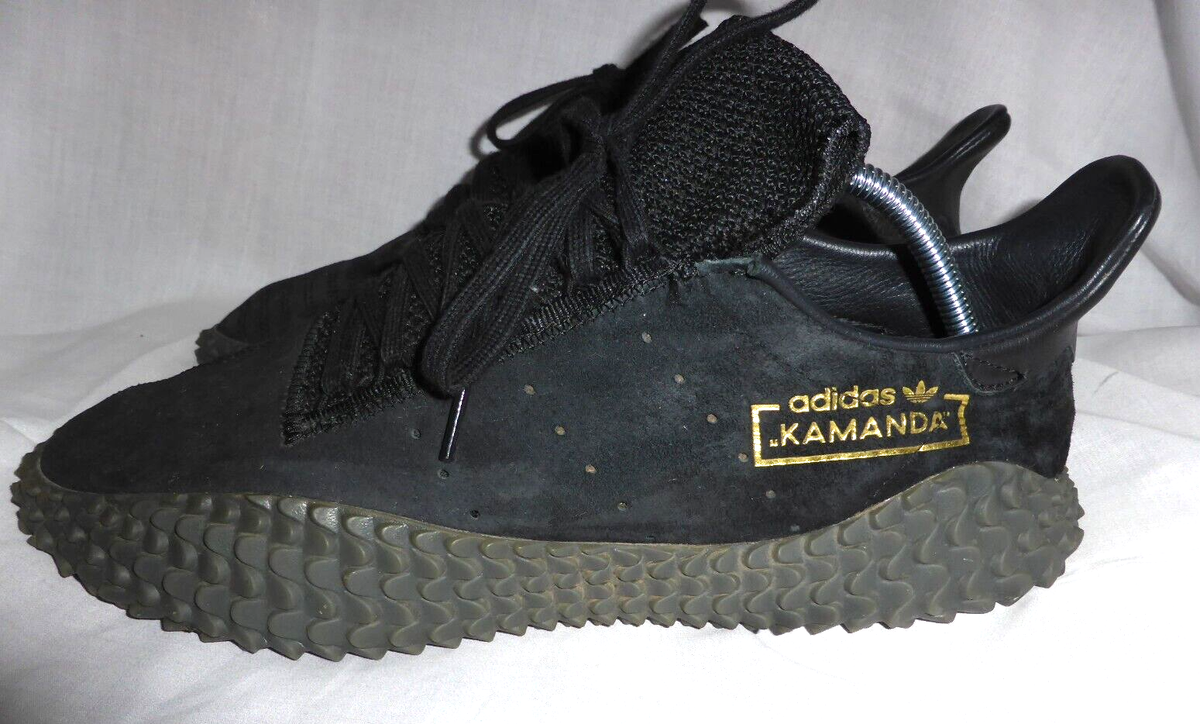 ADIDAS KAMANDA MEN BLACK LEATHERLACE UP TRAINERS SIZE UK 11 EU 46 US  VGC - Main Image