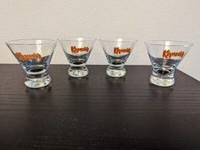 Juego de 4 copas de cóctel KAHLUA The Everyday Exotic Cone Shape Glass en muy buena condición