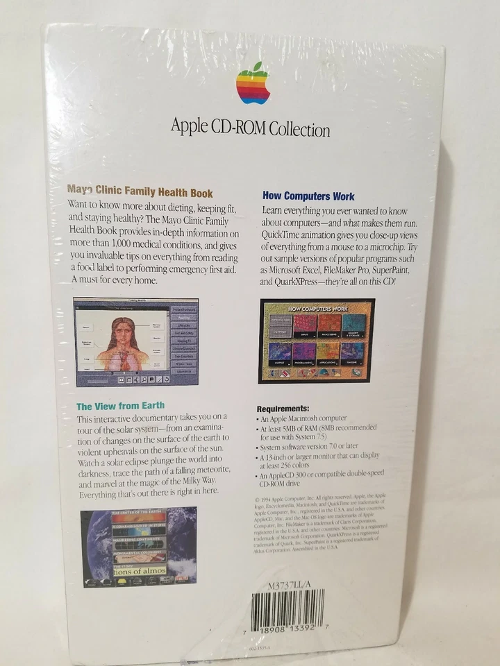 1994 APPLE CD-ROM Collection Encyclomedia  Mayo Clinic View from earth Computers - Image 2 of 4