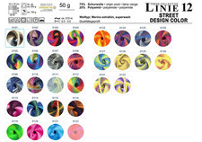 (119,00€/kg) *Linie 12 Street Design Color* ONline, 50g, Socken-Pulloverwolle