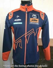 Red Bull KTM Racing Team Blue Orange Jacket Sz M *LEFT Full Zip Pockets