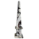 Classic Obelisk In Calacatta Vagli Marble Table Sculpture Home Decor H 25Cm