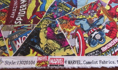 Marvel Comics Camelo 100% Cotton Fabric 44" x 30" wide - Picture 2 of 6