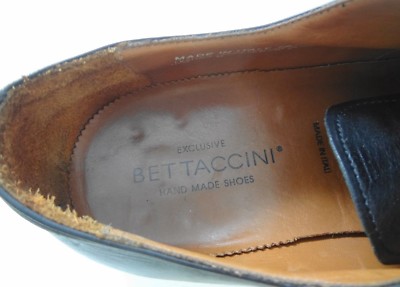 Bettaccini 10.5 D Black Leather Oxford Cap-Toe Shoes  display picture 3