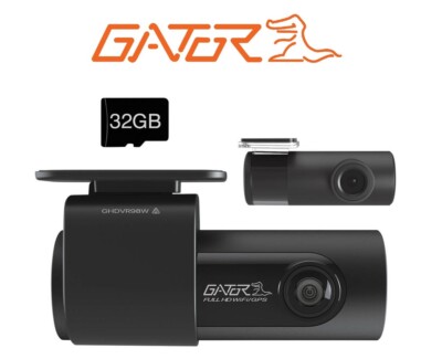 Gator Dash Camera 1080p FHD Dual Cam, Barrel System, WiFi