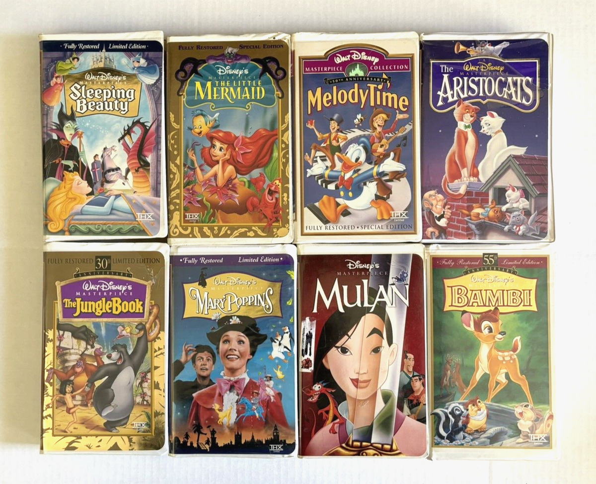 Disney Masterpiece Collection VHS Lot of Eight classic