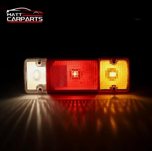 Tail Lights W/ Bulbs Square Plug For Toyota Hilux TRAY UTE / Cab Chassis 84-18 - Picture 5 of 17