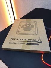 Large Medium Pet Dog Cat Door Flap Magnetic Lockable Sliding Screen Gate Frame