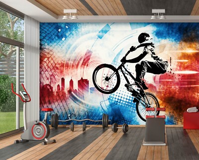 3D Radfahren Doodle ZHUC13273 Tapete Wandbild Fototapete Abnehmbarer Ann