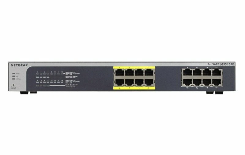 NETGEAR JGS516PE-100EUS 16-Port Gigabit Ethernet PoE Smart Managed Plus Switch - Image 3 of 4