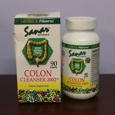 NEW Sanar Naturals Active Natural Herbal Colon Cleanser 2002 90 Capsules 03/27