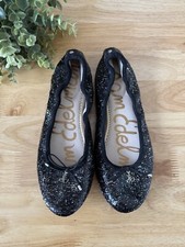 Sam Edelman Felicia Sequin Multicolor Bow Ballet Flats Slip On Party Glam 6