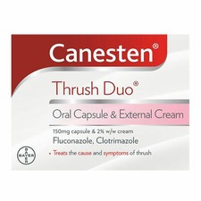 Canesten Thrush Duo Oral Capsule & External Cream Fluconazole + Clotrimazole