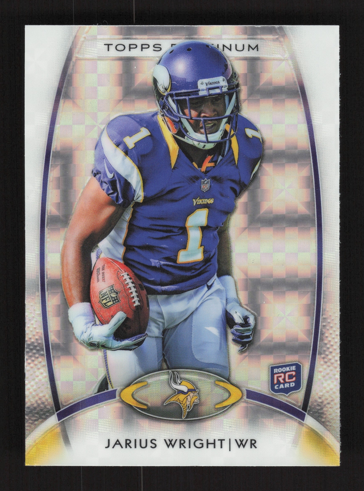 2012 Topps Platinum Jarius Wright RC #135 Minnesota Vikings