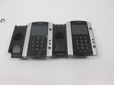 Lot Of 2 Polycom VVX 500 PoE IP Phone *No Handsets, No Stands*