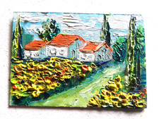 Miniatur-Gemälde „Renoir Blumen“ Im Goldrahmen – 1:12 Maßstab Für Puppenhaus & Diorama