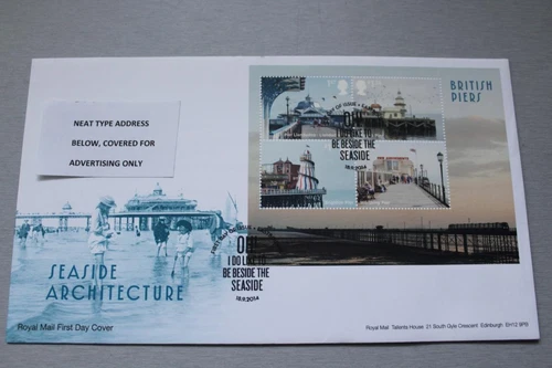 GB - 2014 Seaside Architecture Miniature Sheet FDC Eastbourne Cancel Free UK P&P