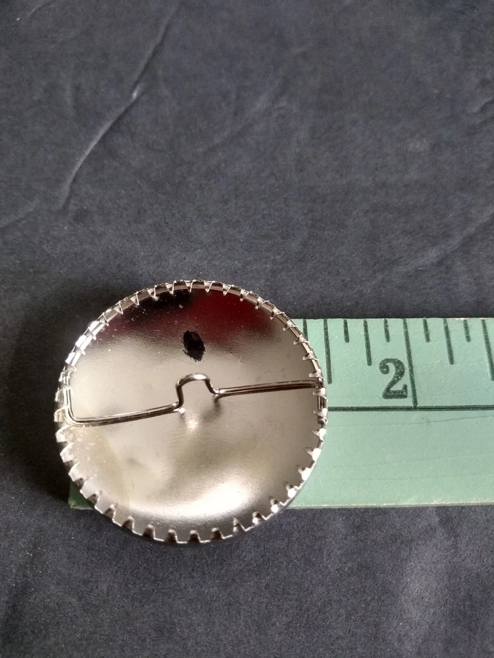 5 Custom Round Metal Button to Cover Clasp 1 Set 2 Pcs 1 1/2" Diameter Multi Use - Image 3 of 4