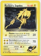 Rocket's Zapdos Holo Rare Gym Challenge G2 Lightning Unlimited 015/132 2000 MP on eBay