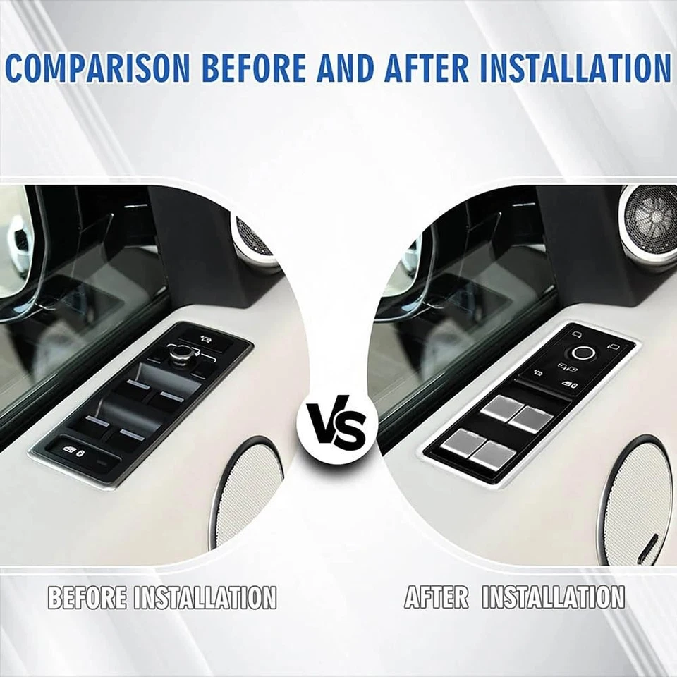 4X Window Digital Switch Retrofit Kit For Land Rover Range Rover L405 L494 L462G Foto 4 de 4