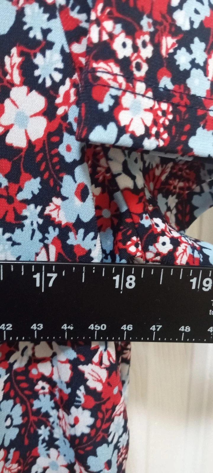 Abito tubino donna Michael Kors floreale taglia L casual rosso blu estivo leggero