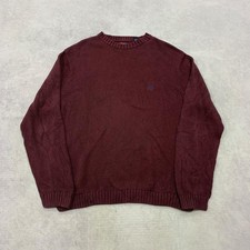 Vintage Chaps Knitted Jumper pullover chunky knit sweater with embroidered logo