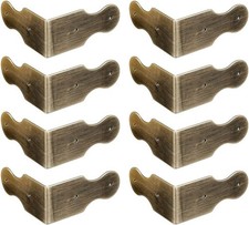 8Pcs Pure Brass Box Corner Protector Corner Braces Hardware Desk Edge Right A...