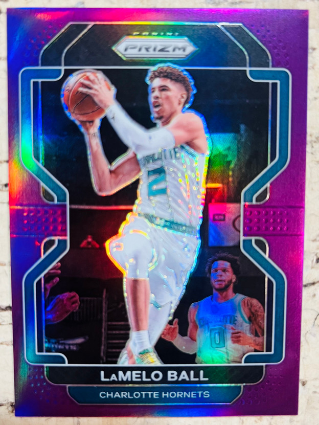 LaMelo Ball 2021-22 Panini Prizm 46/99 Purple Hornets #185