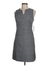 Margaret M Sheath Dress M Black White Knee Length Stretch business casual sheath