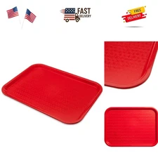Café Standard Cafeteria / Fast Food Tray, 12" x 16", Red