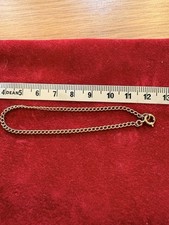 9ct Gold Chain Bracelet 16cms 1gram Simple Clasp