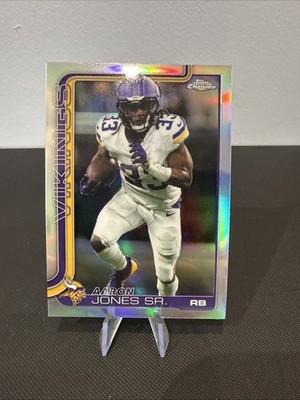 2025 Topps Chrome Aaron Jones Minnesota Vikings Refractor
