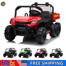 24V 4WD Electric Ride-on Dump Truck for Kids 2-Seater w/ Parental Remote Control