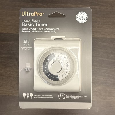 GE Ultrapro Indoor Plug-in Basic Timer Lighting Control Switch Brand New!