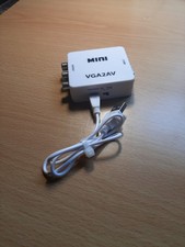 VGA to AV RCA Composite Converter Adapter Box with Audio PC to TV