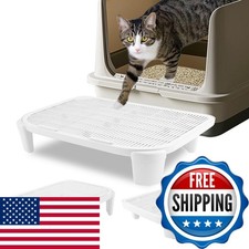 Wesketch Adjustable Cat Litter Ramp for Elevated Box - White