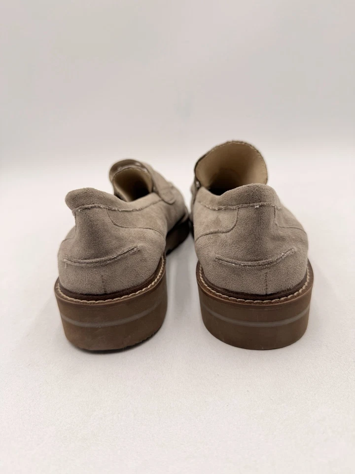 Mocasines Anne Klein EVERLY de tela gris sin cordones sin usar, punta Penny para mujer talla 8,5 M Foto 4 de 4