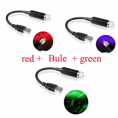 2X Romantic LED Starry Sky Night Light 5V USB Powered Galaxy Star Projector Lamp
