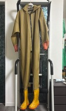 Fishing Waders Size 25cm (9.8in) Camel Yellow Waterproof PVC Unused