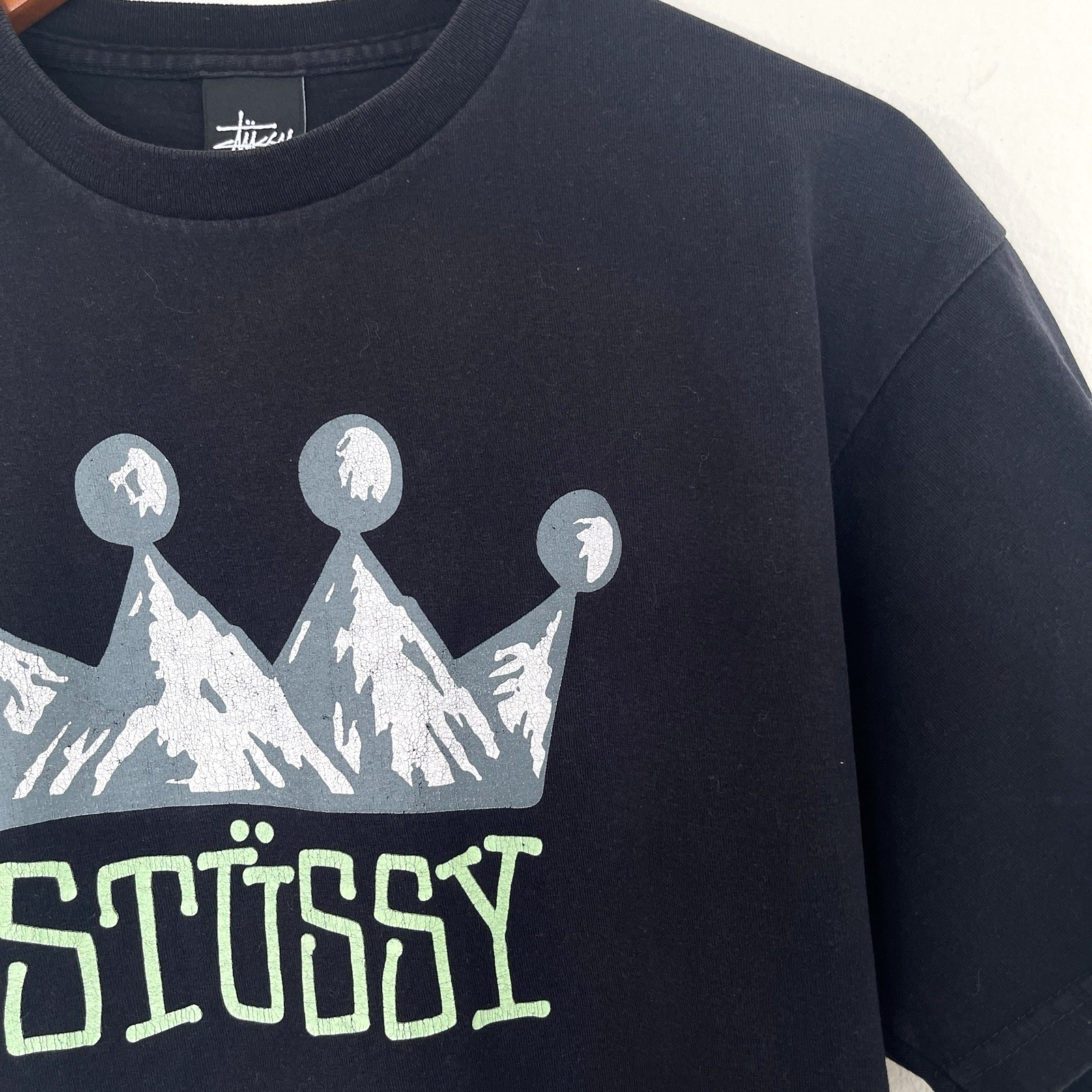 Stussy x Nike Mens Mountain Crown Tshirt Size M Black S&S Collection Limited thumbnail 4