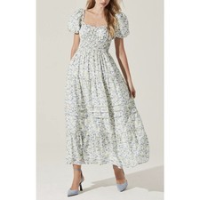 ASTR the Label Florentina Dress in Cream Blue Floral